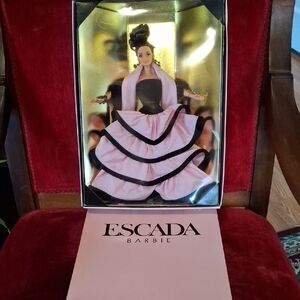 Escada Barbie in Pink and Black Gown